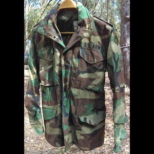 US Military Cold Weather M65 Jacket Woodland Camo 8415-01-099-7827 X-Small Reg